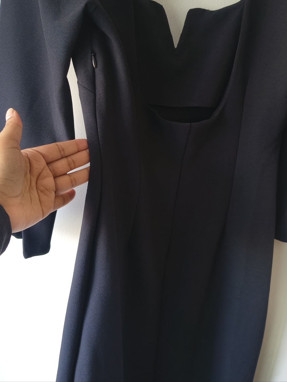 ZARA Black Notch Neck Open Back Midi Dress – Sleek & Sexy Size M - Picture 6 of 12